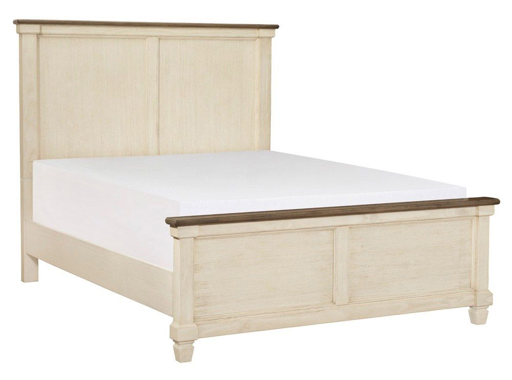 Erlend Antique White Transitional Bed