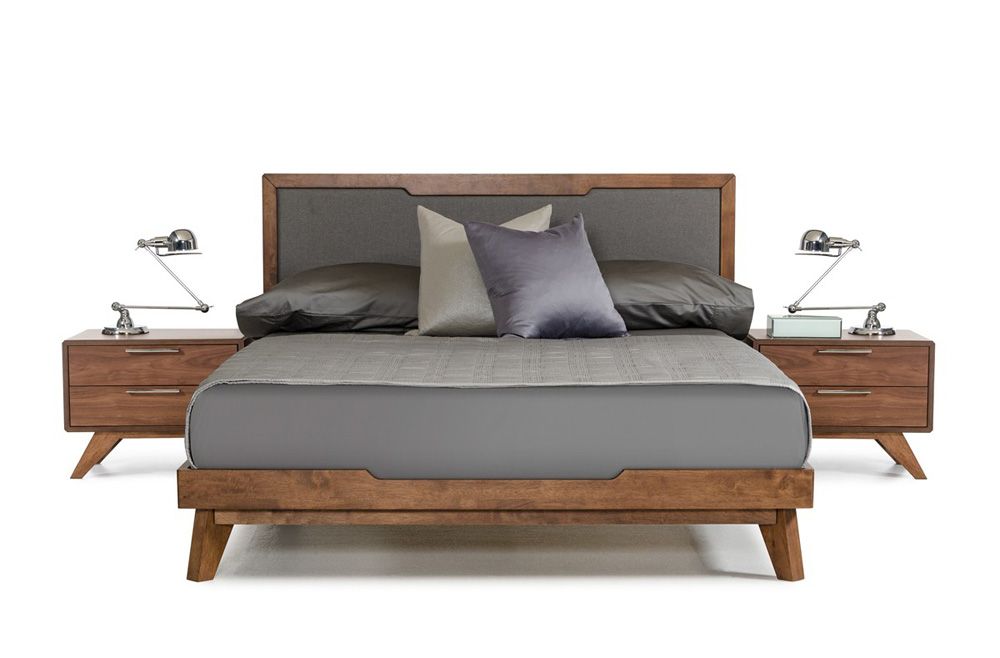 Erminio Rustic Walnut Finish Bed