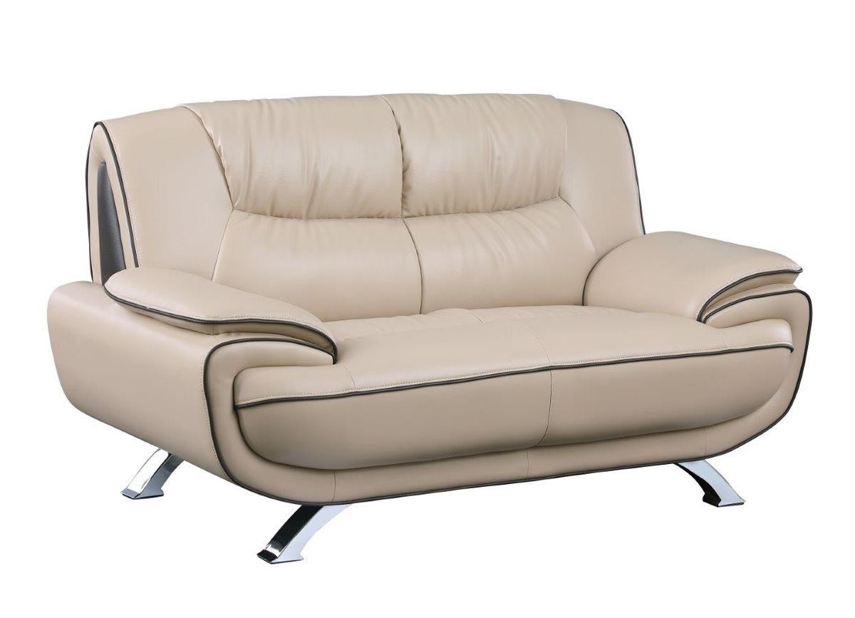 Eva Beige Modern Loveseat