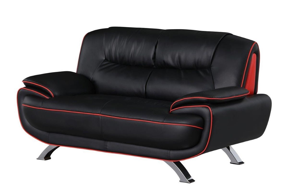 Eva Modern Genuine Leather Love Seat