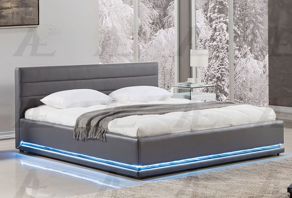 Evita Modern Platform Bed With Lights