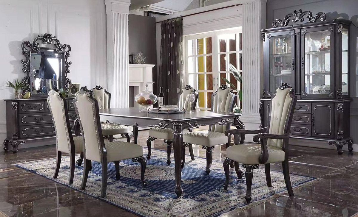 Ezra Traditional Style Dining Table Set