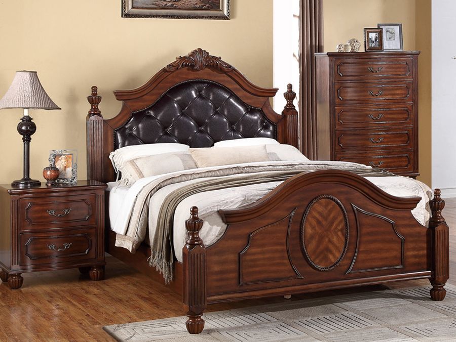 Charles Traditional Style Bed With Stand