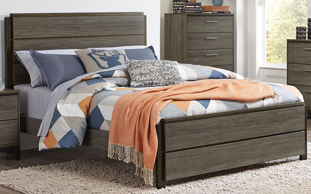 Fantine Rustic Grey Finish Bed