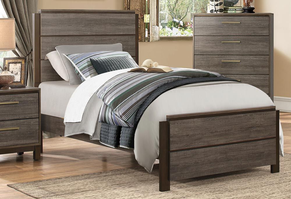 Fantine Rustic Finish Twin Size Bed