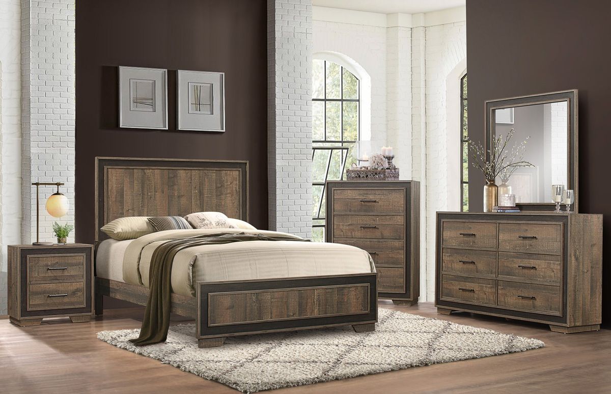 Farber Rustic Finish Bed