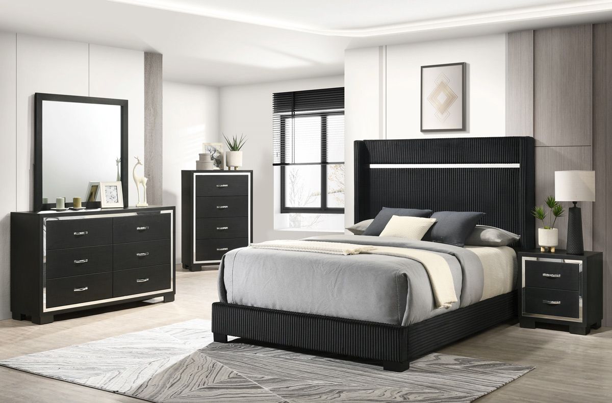 Fares Black Bedroom Set