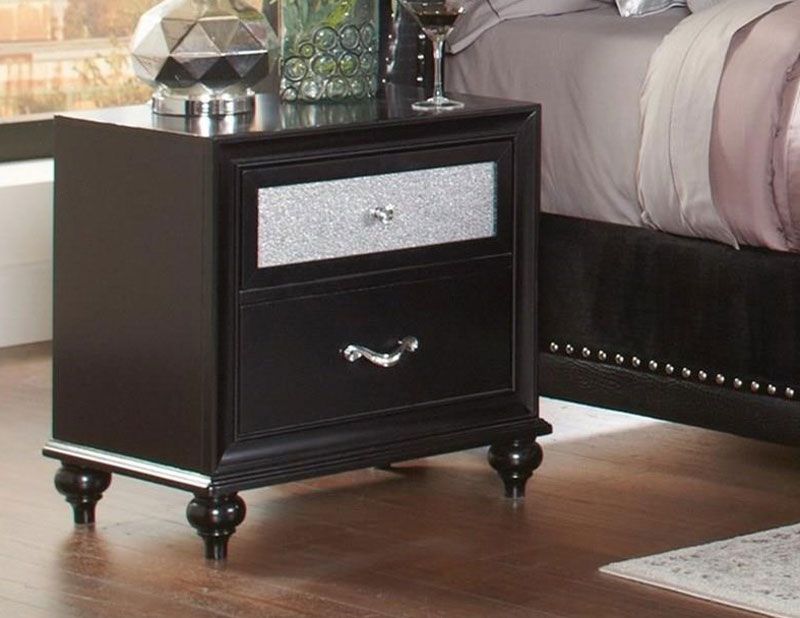 Farin Black Finish Night Stand