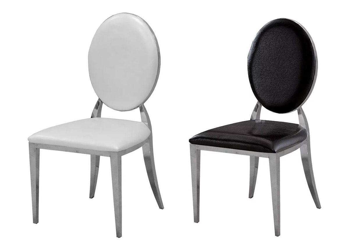 Favio Chrome Finish Dining Chairs