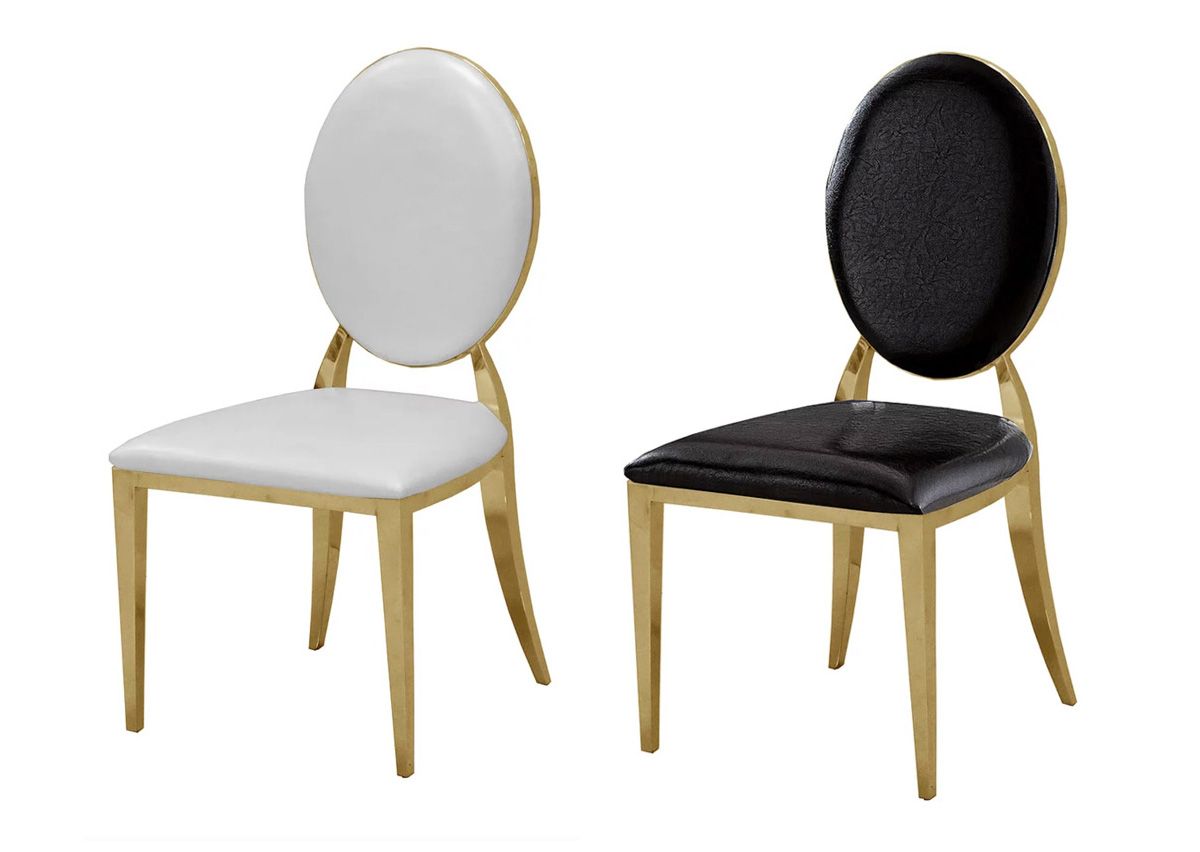 Favio Gold Finish Dining Chairs