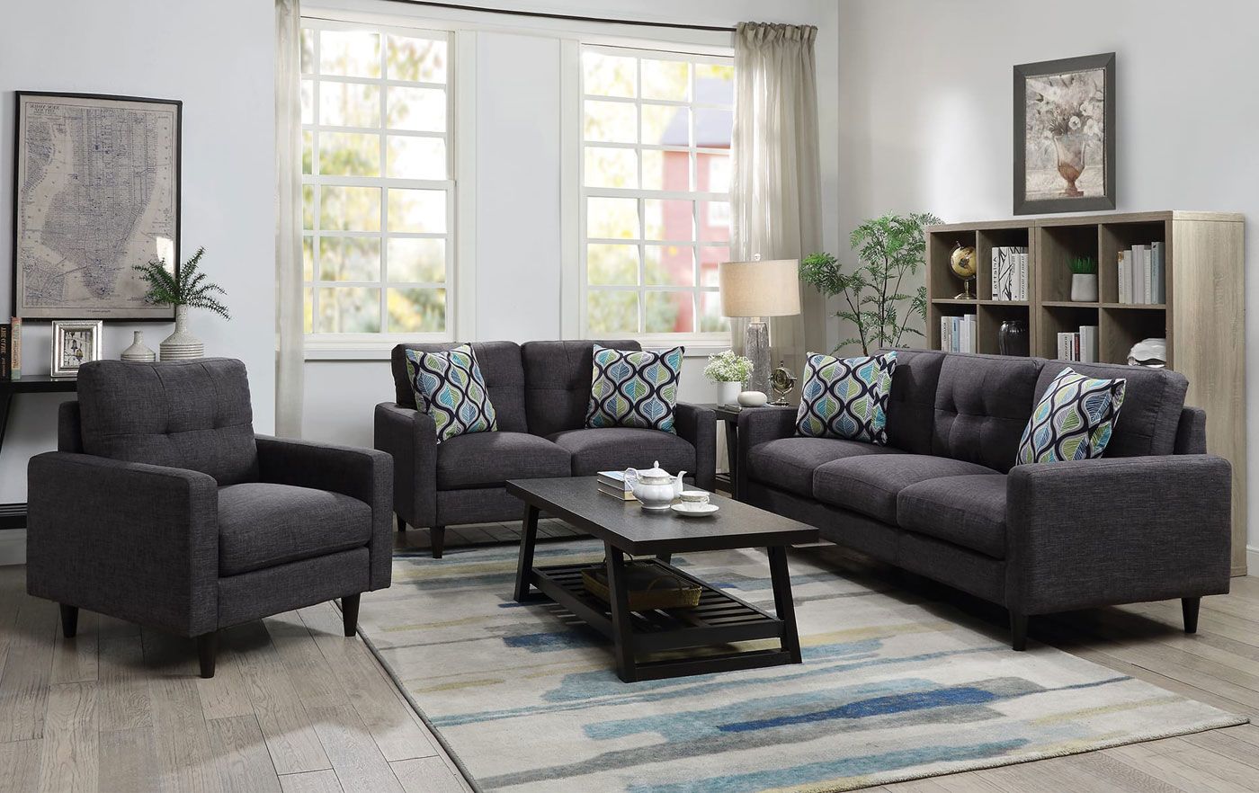 Fayne Gray Living Room Sofa
