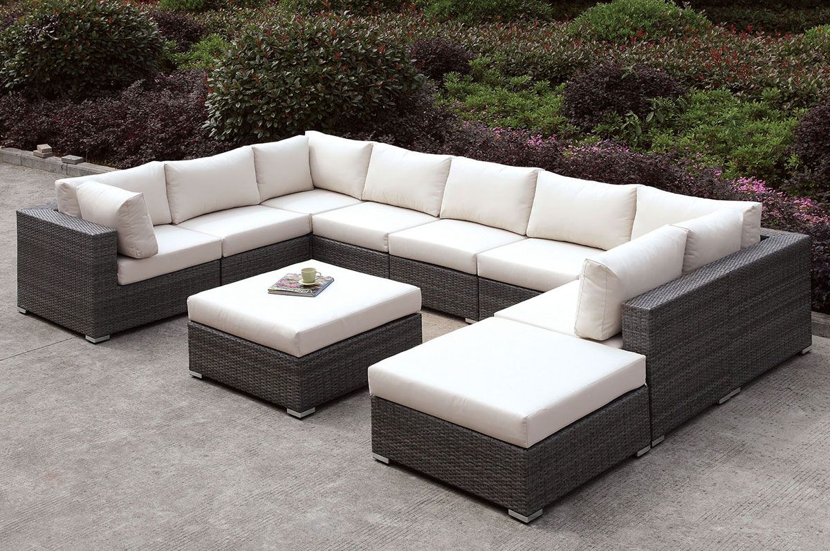 Feder U-Shape Outdoor Sofa Set With Ottoman