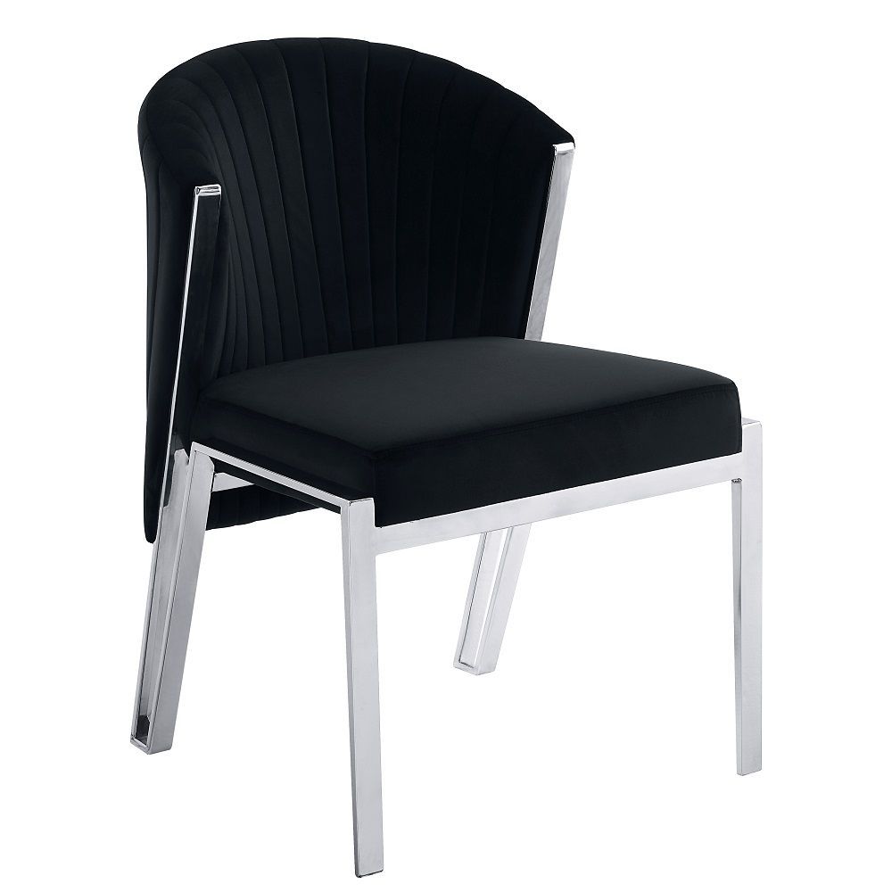 Madeline Black Velvet Chair