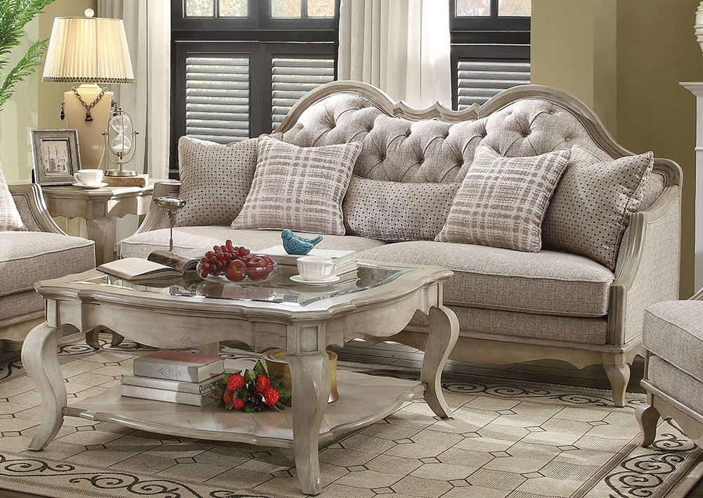 Fern Beige fabric Classic Sofa