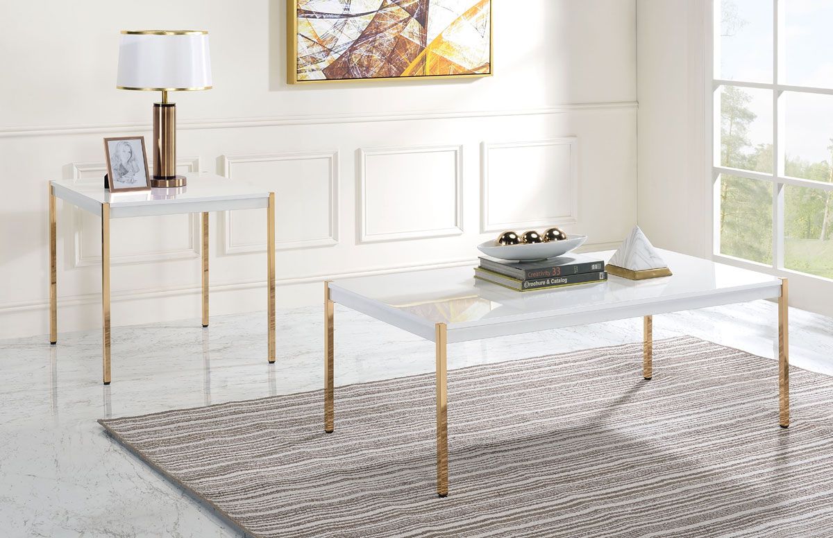 Ferron White Lacquer Coffee Table