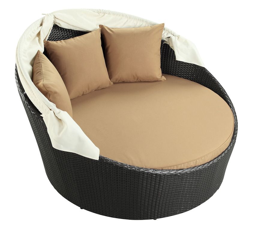 Fiesta Mocha Daybed With Folded Canopy