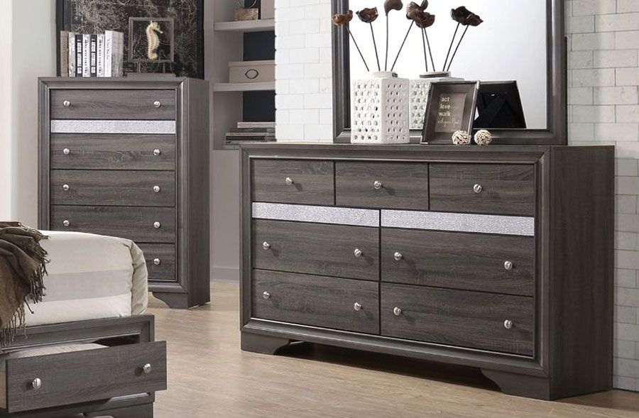 Filipo Rustic Grey Finish Dresser