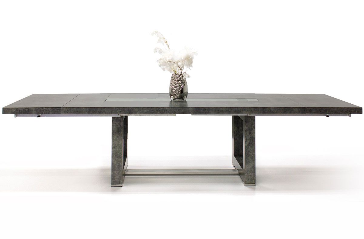 Fillmore Concrete Look Dining Table With Extensions