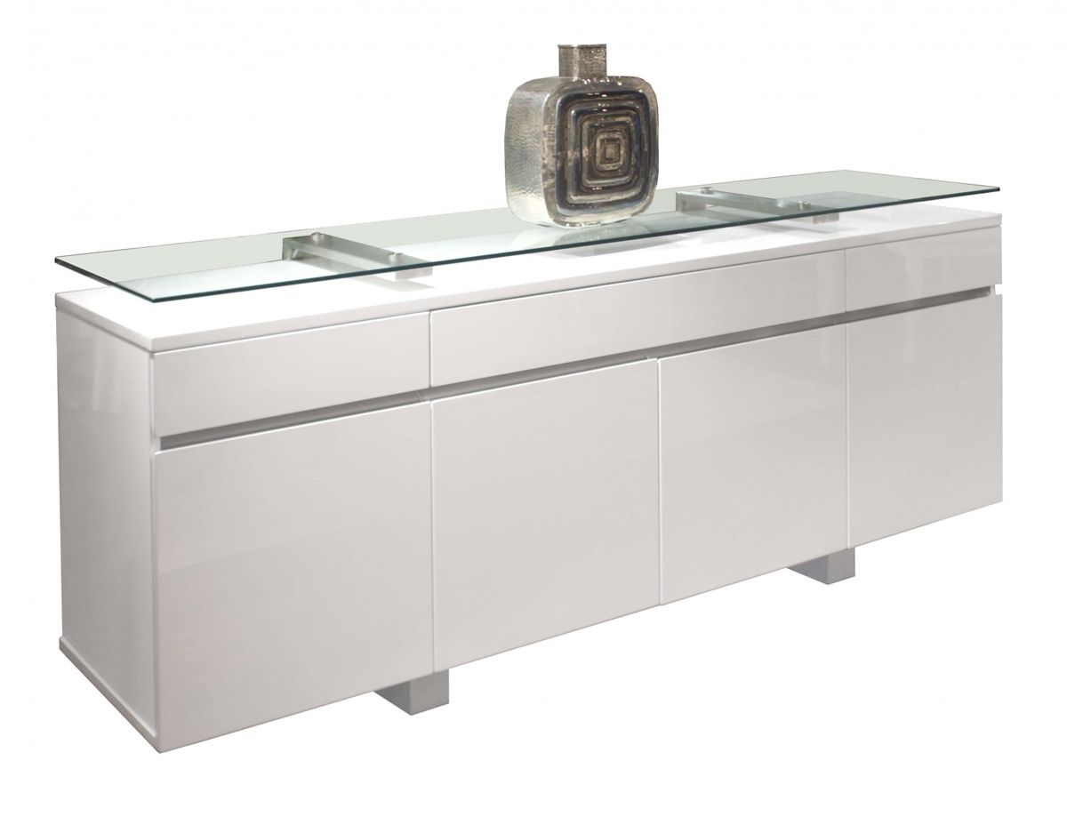 Fillmore White Lacquer Finish Buffet