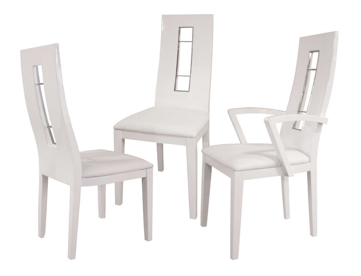 Fillmore White Lacquer Dining Chairs