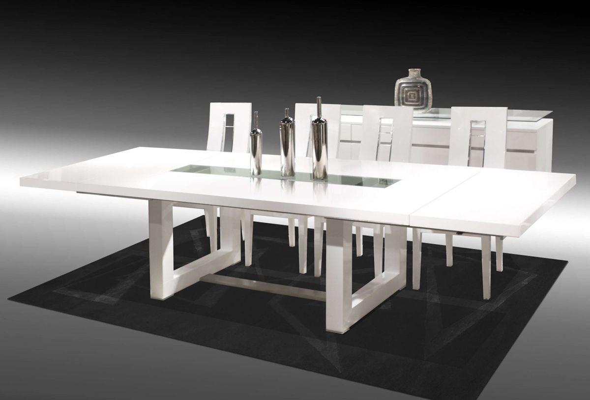 Fillmore White Lacquer Oversized Dining Table