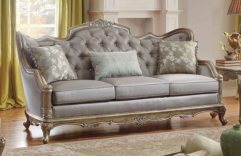 Fiona Classic Crystal Tufted Sofa