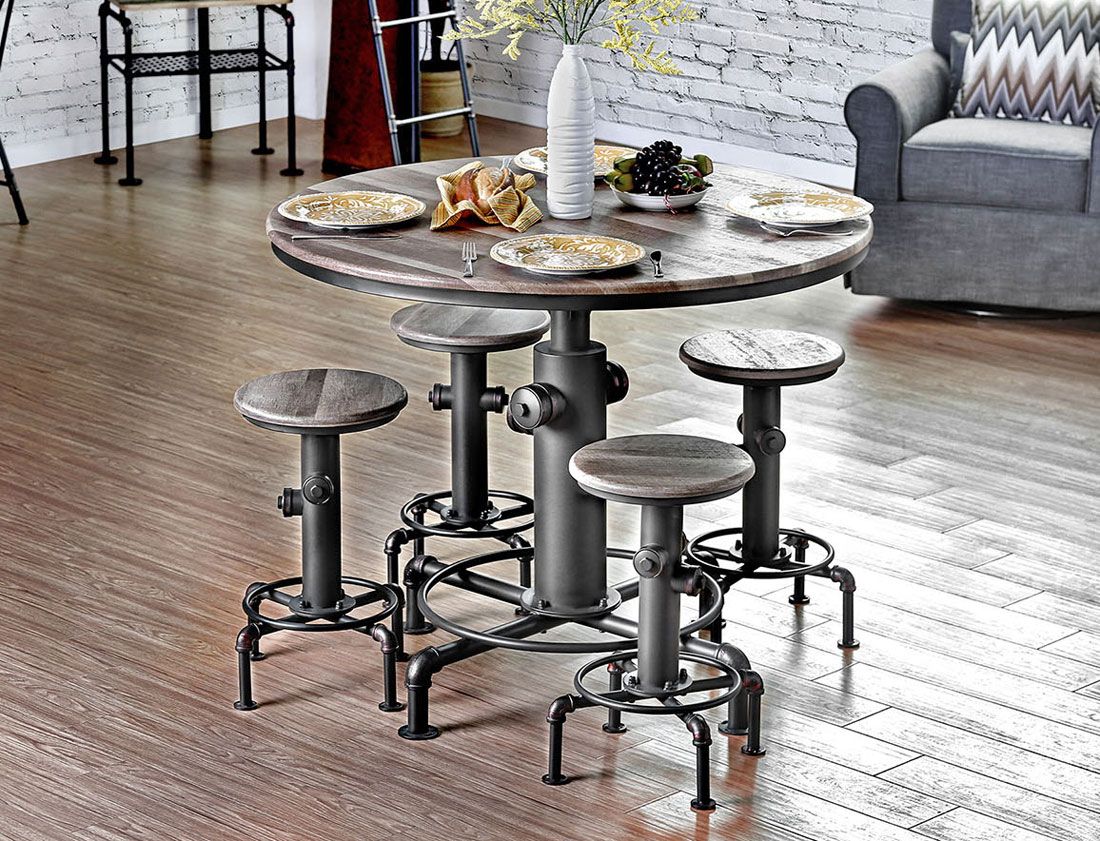 Fire Hydrant Industrial Pub Table Set