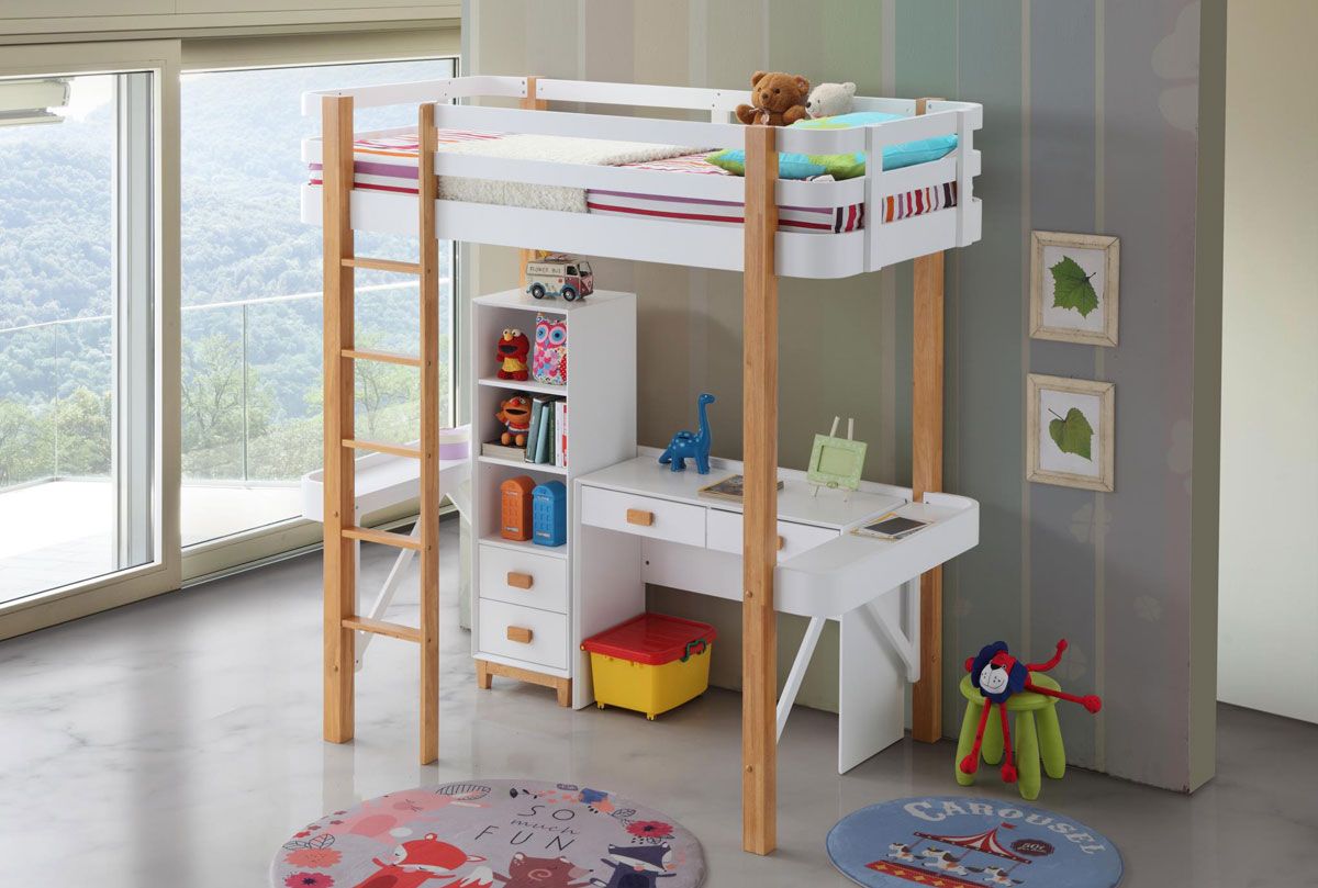 Flynn Twin Loft Bed With Desk