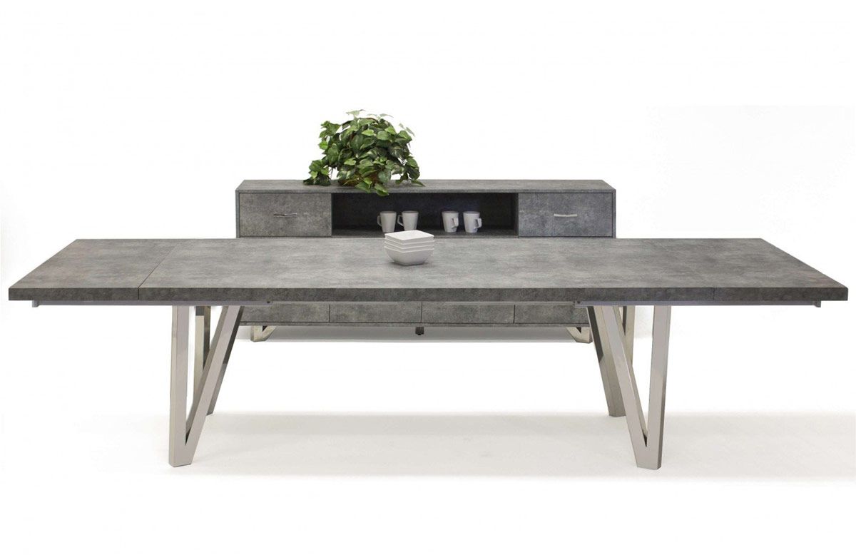 Foothill Faux Concrete Dining Table Open