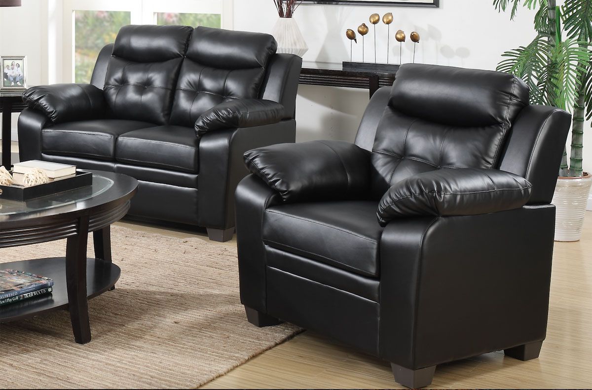 Freedom Black Leather Arm Chair