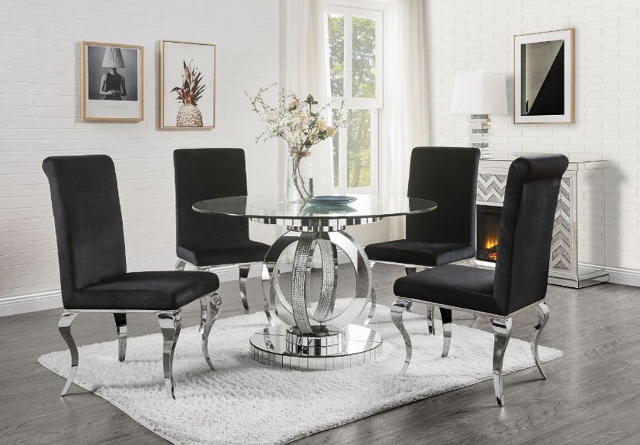 Freya Round Mirrored Dining Table