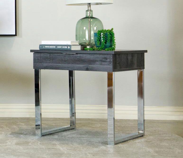 Gable Rustic Grey End Table