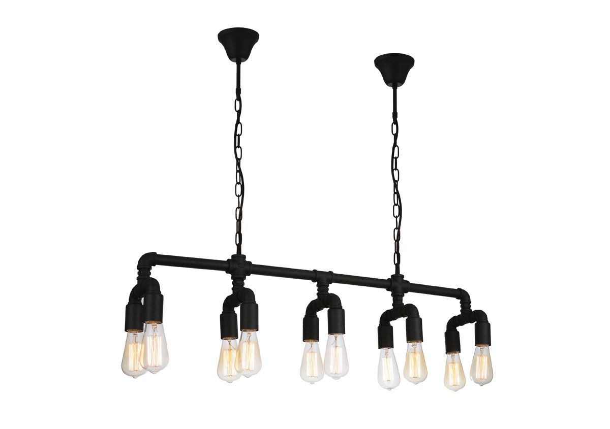 Galena Industrial Style Pipe Chandelier