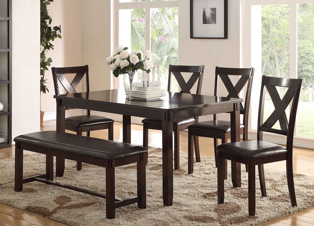 Galina Casula Dining Table Set With Bench