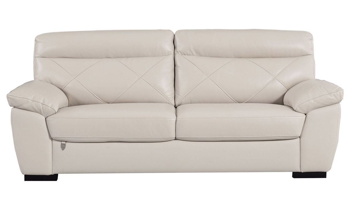 Galore Light Grey Italian Leather Sofa