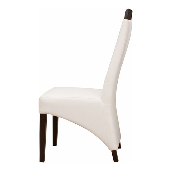 Garda White Leatherette Dining Chair