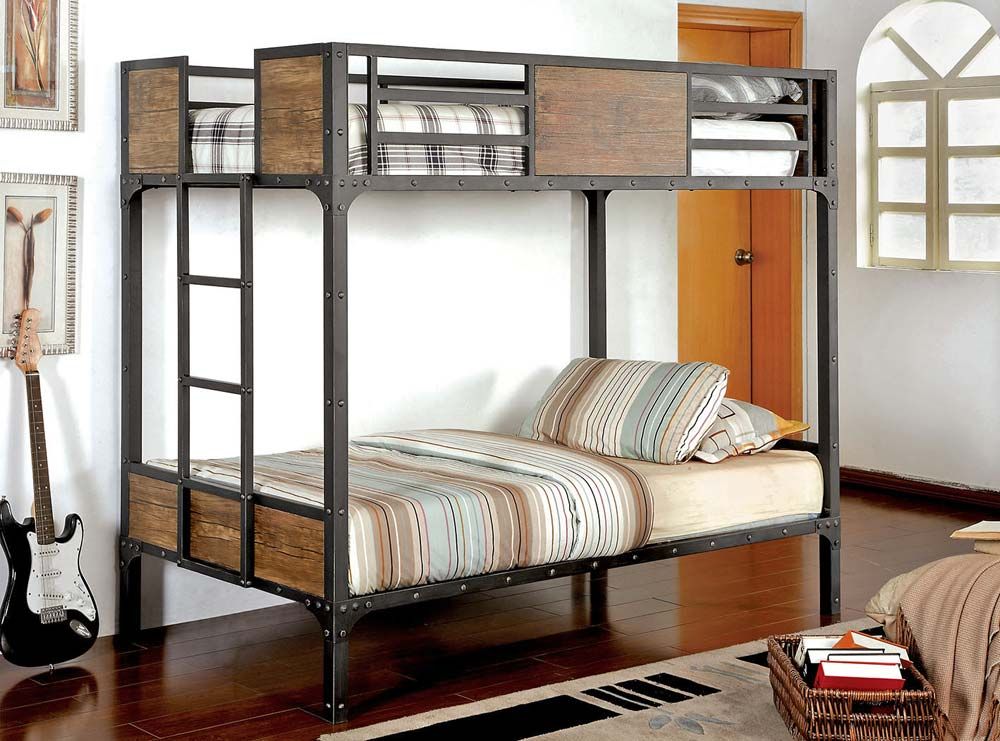 Gareth Industrial Style Bunk Bed