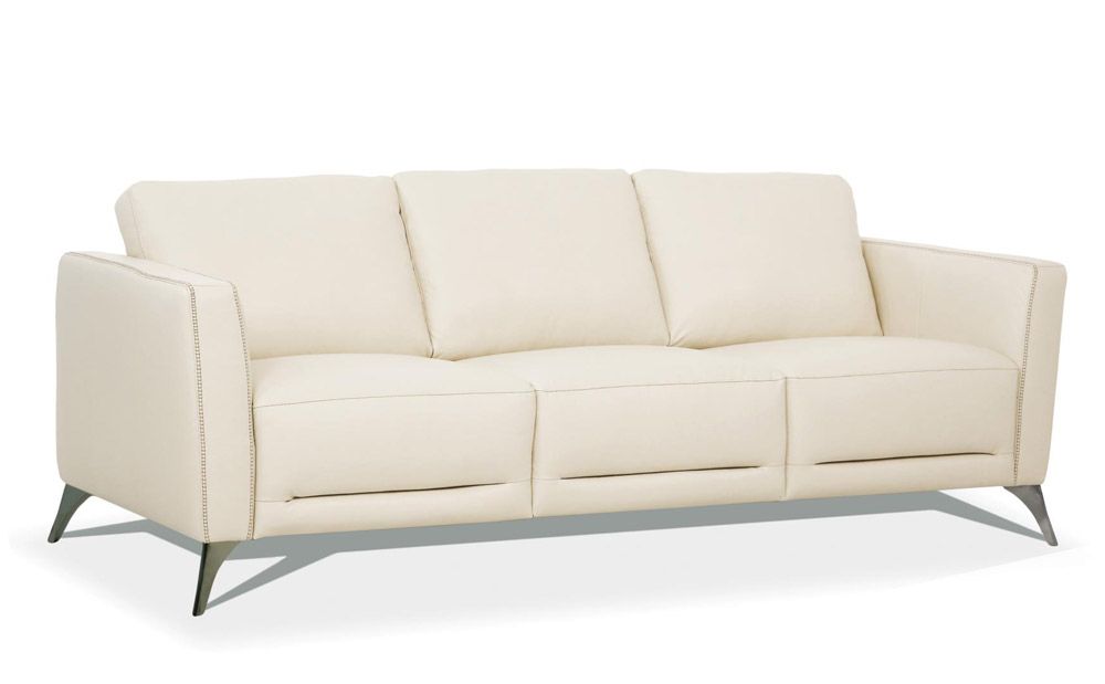 Garland Cream Leather Sofa