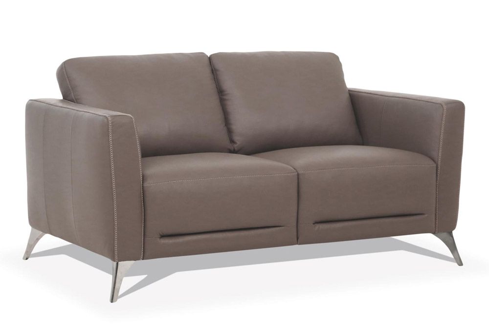 Garland Taupe Leather Love Seat