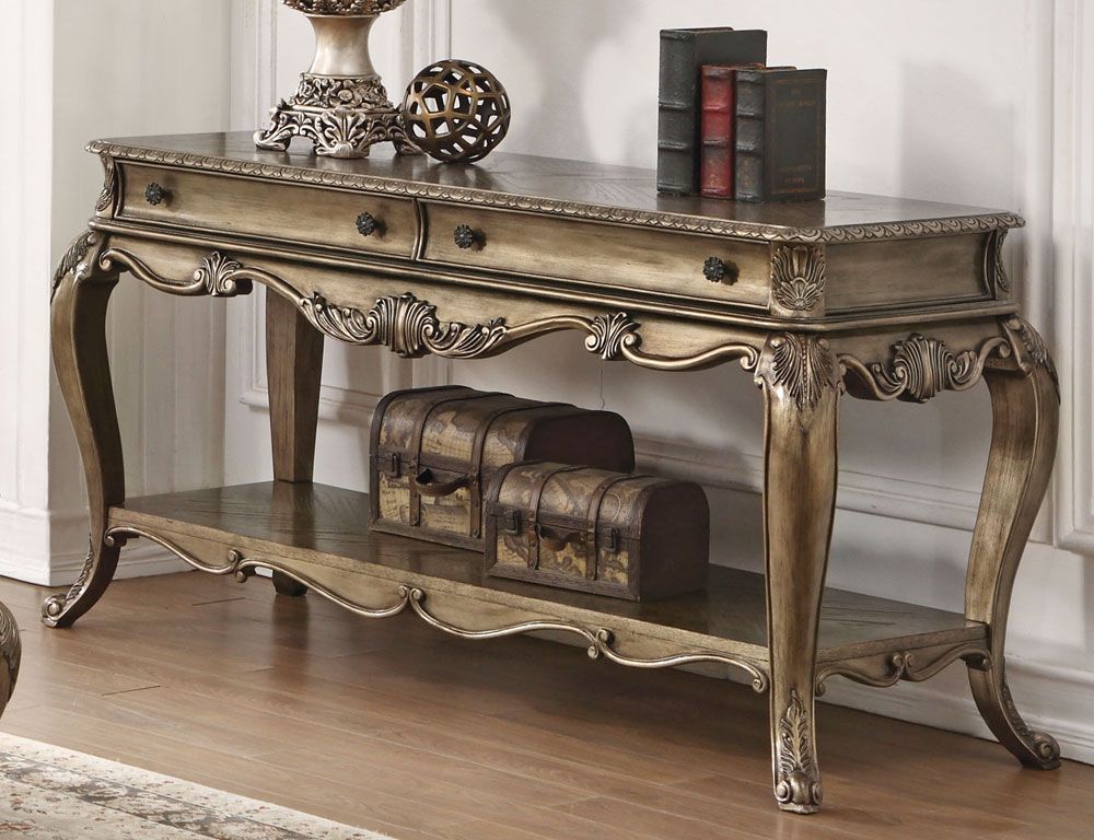 Gastone Sofa Table With Drawers