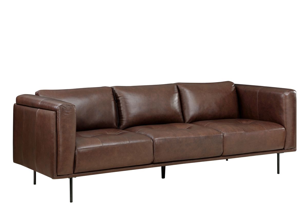 Gavyn Top Grain Leather Modern Sofa