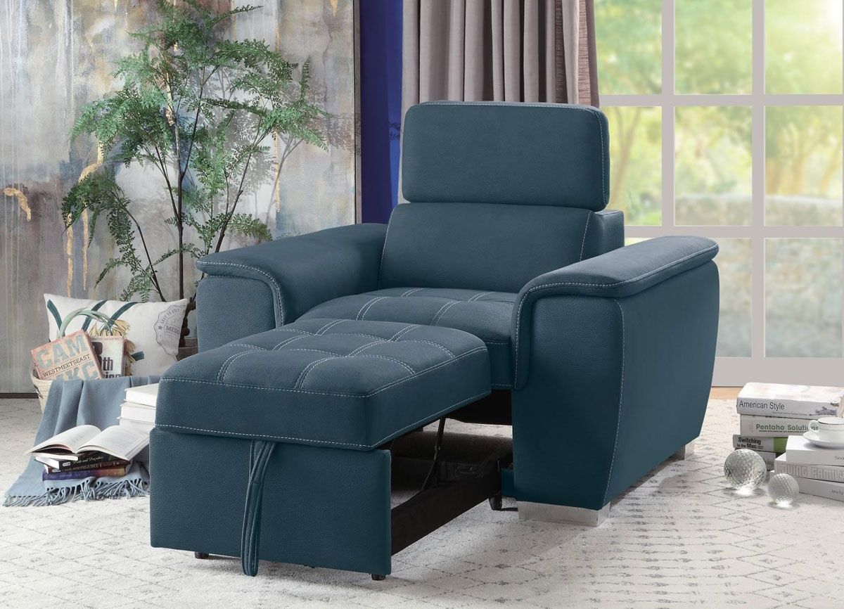 Gemma Blue Pull Out Chair