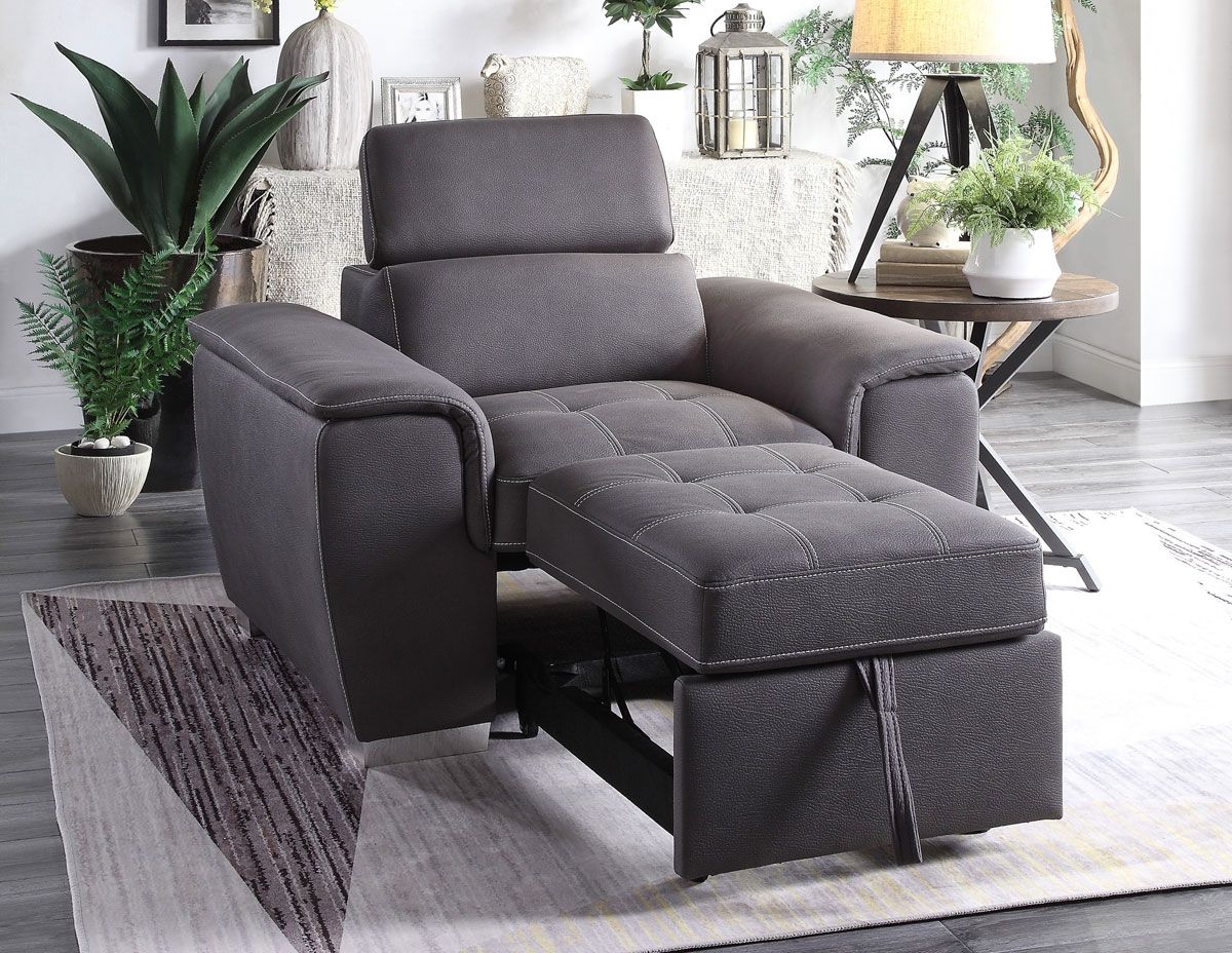 Gemma Gray Pullout Chair
