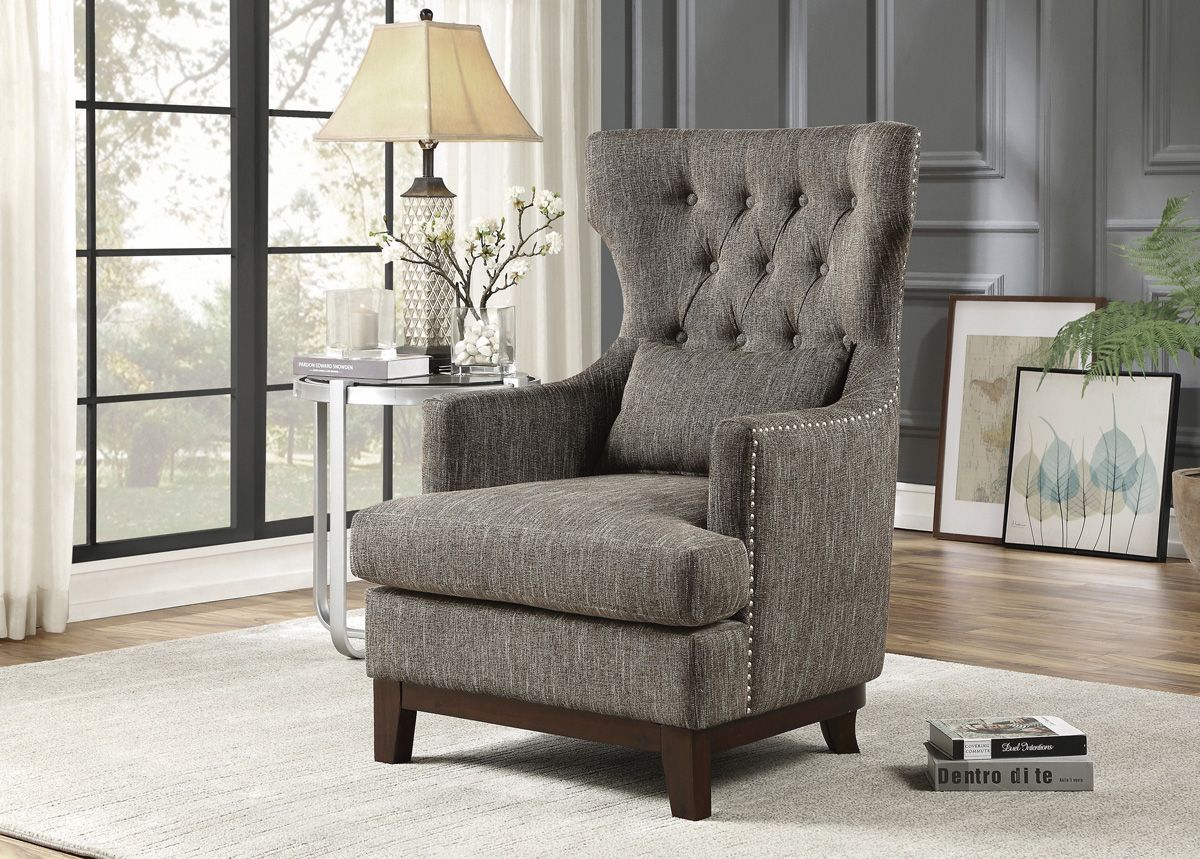 Genova Tufted Fabric Accent Chair