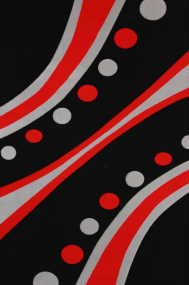 Geo 130 Black Rectangular Area Rug