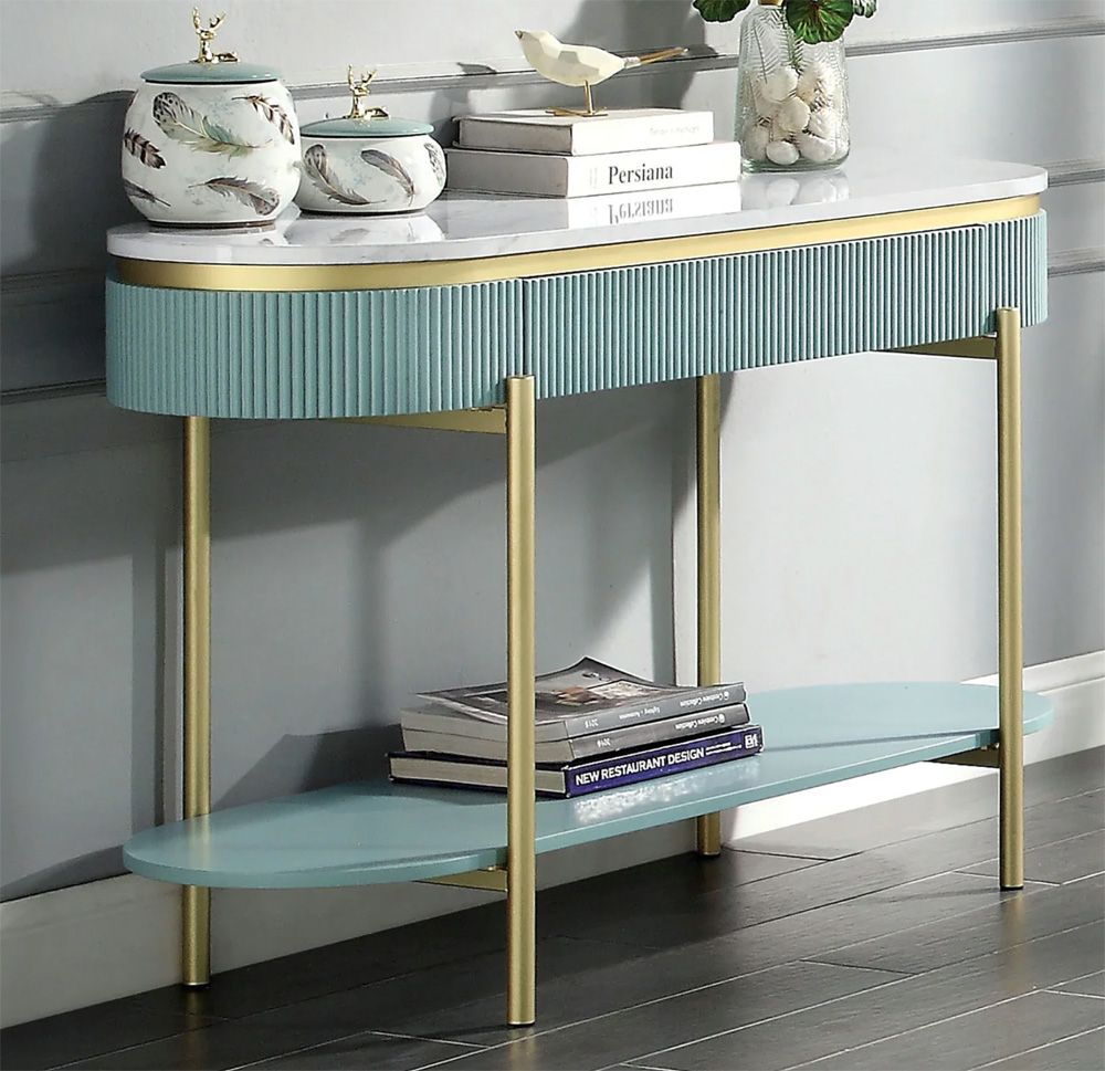 Georgio Teal Finish Sofa Table