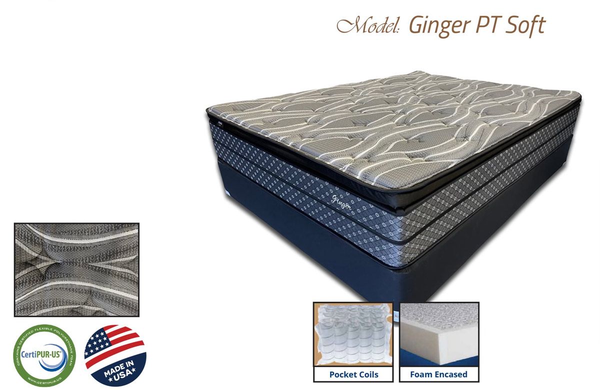 Ginger Foam Encased Pillow Top Mattress