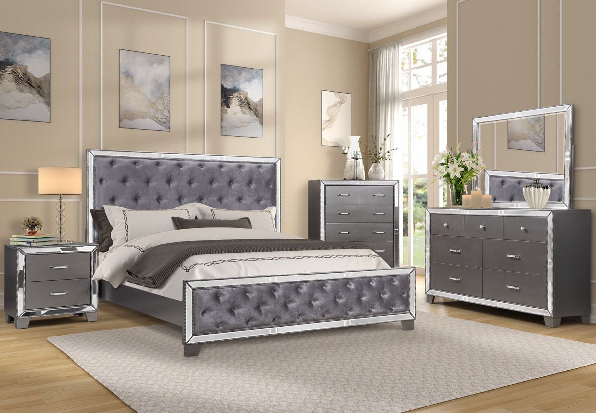 Giulia Grey Finish Bedroom Furniture