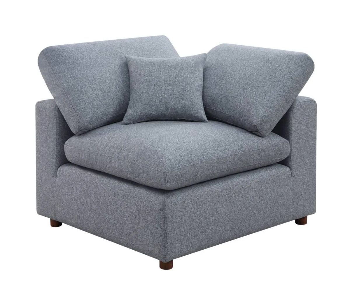 Giza Grey Linen Corner Chair