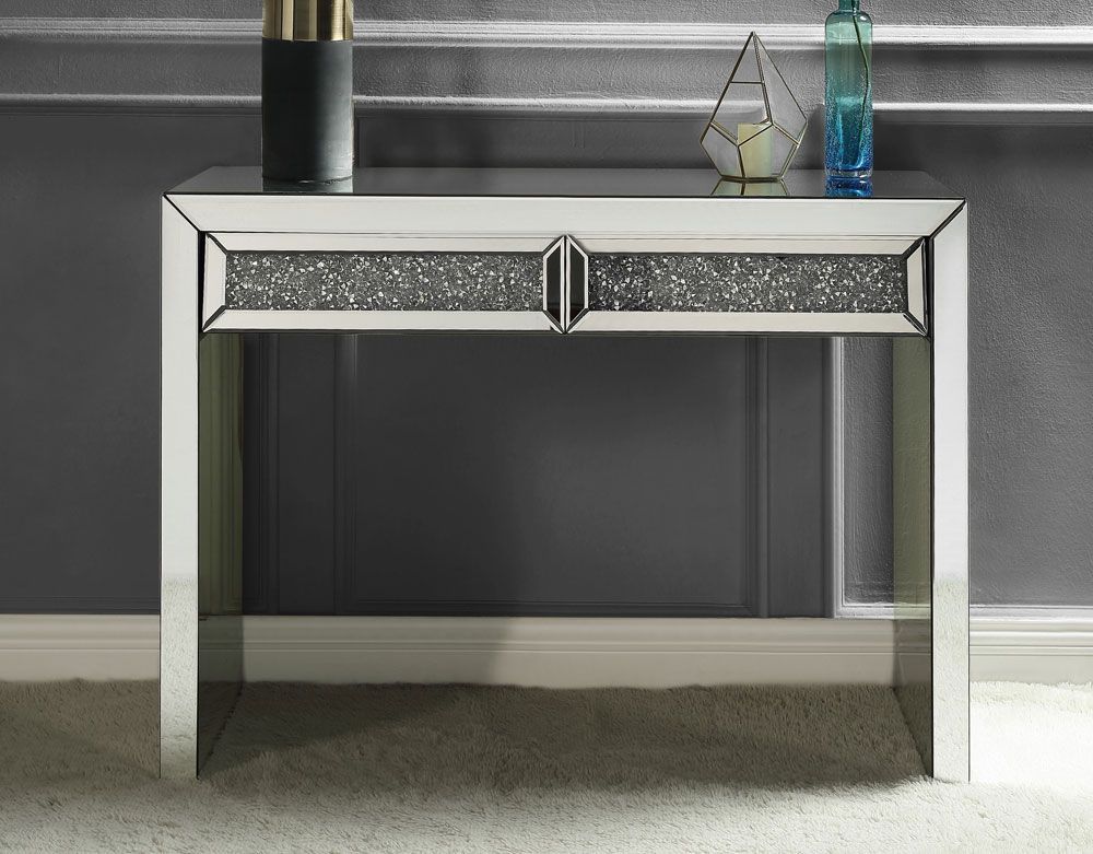 Glimmer Mirrored Console With Drawers